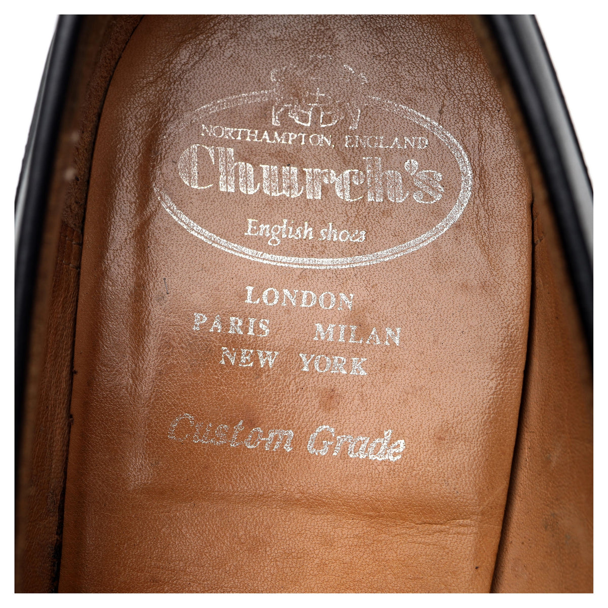 &#39;Salisbury&#39; Black Leather Loafers UK 9 G