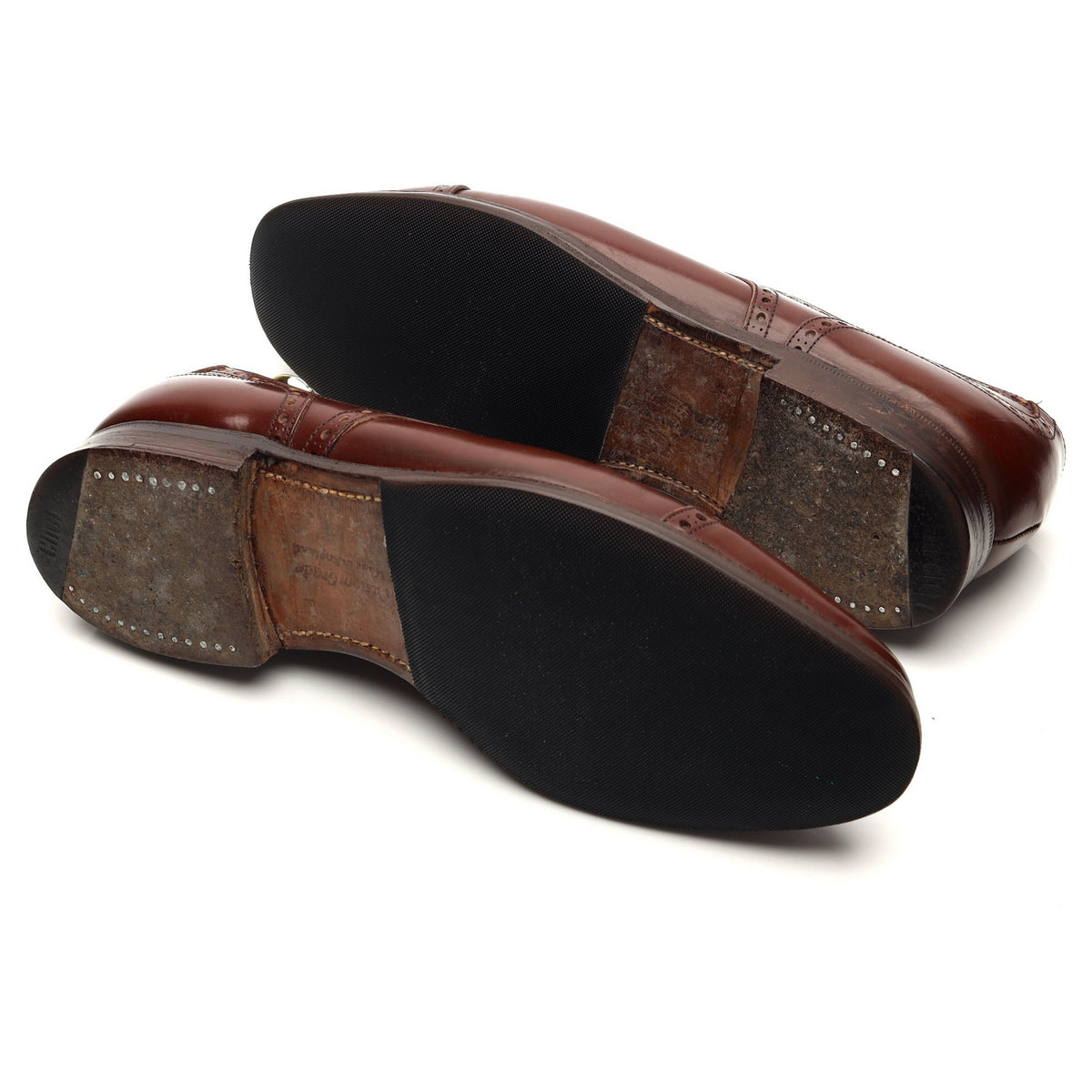 &#39;Cromwell&#39; Brown Leather Derby Brogues UK 8.5 F