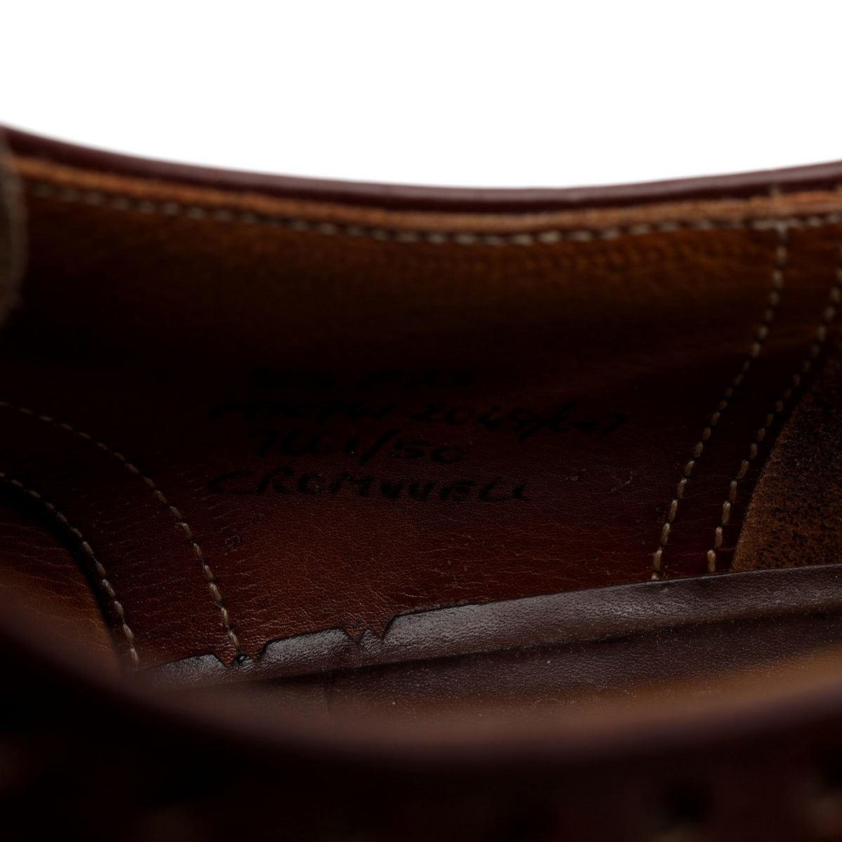 &#39;Cromwell&#39; Brown Leather Derby Brogues UK 8.5 F
