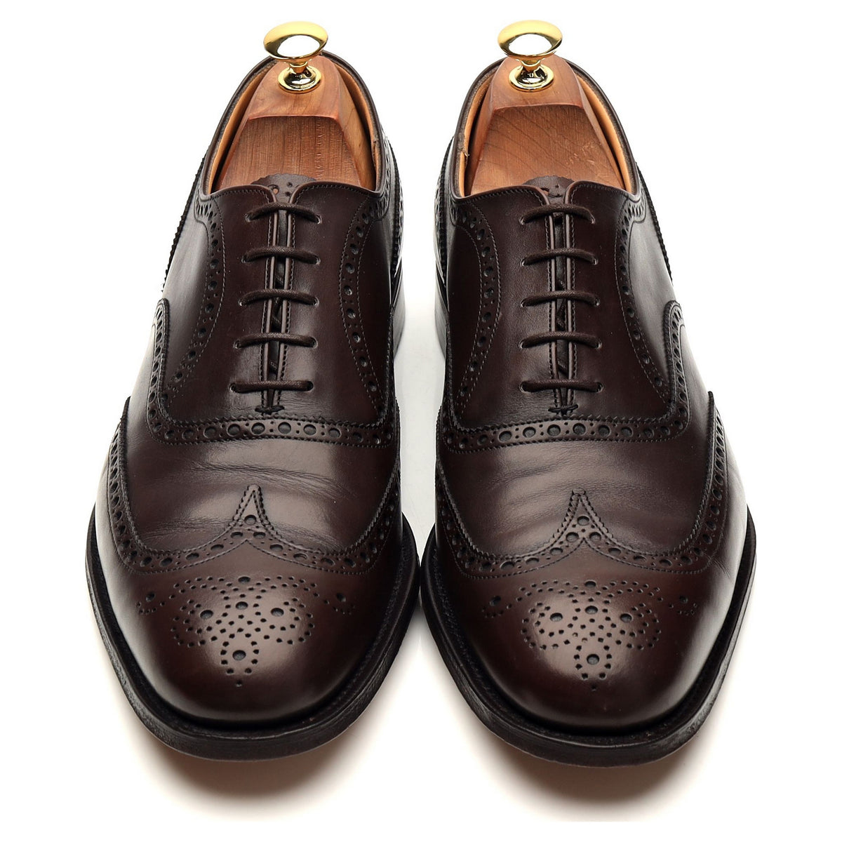 &#39;Chetwynd&#39; Dark Brown Leather Oxford Brogues UK 10 F