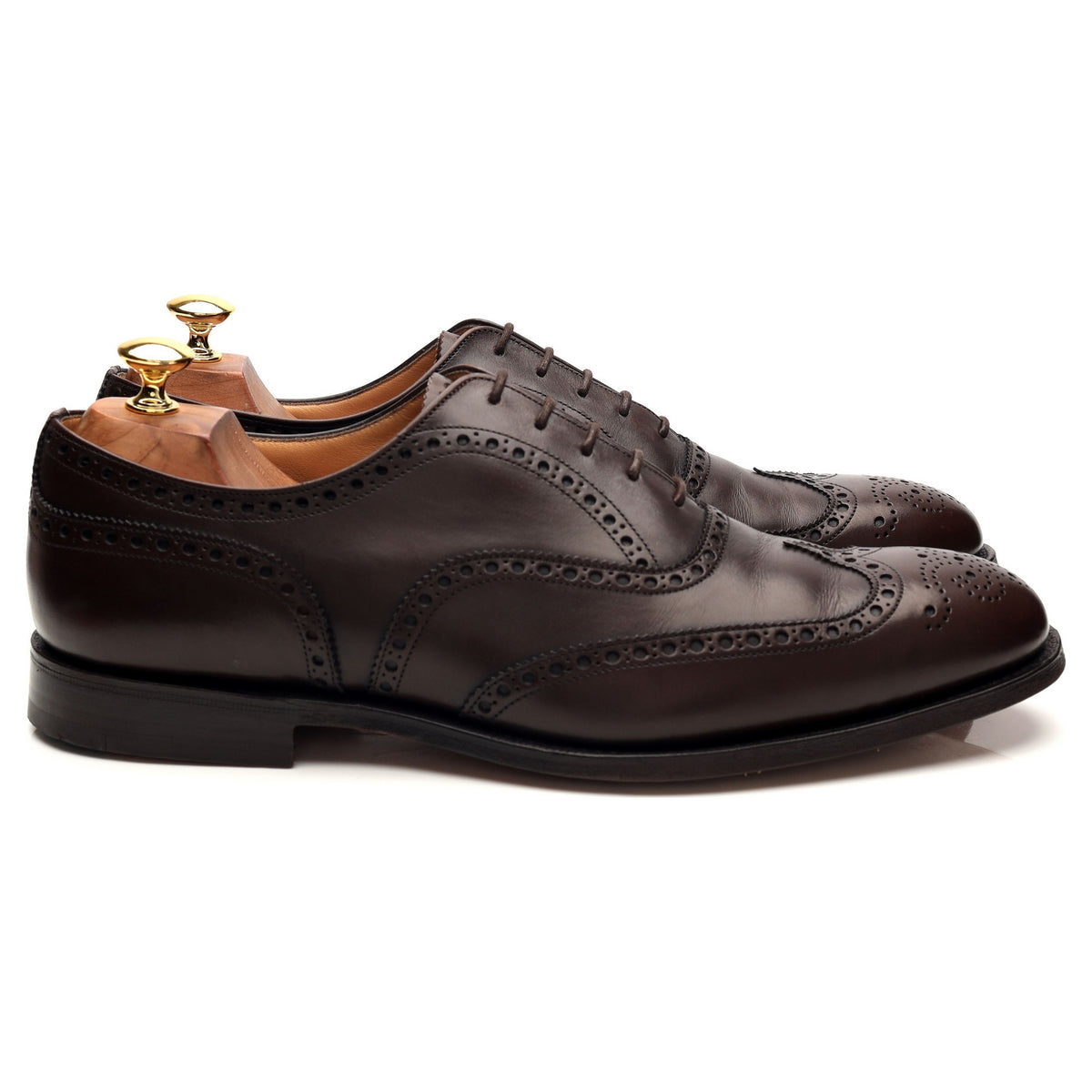 &#39;Chetwynd&#39; Dark Brown Leather Oxford Brogues UK 10 F