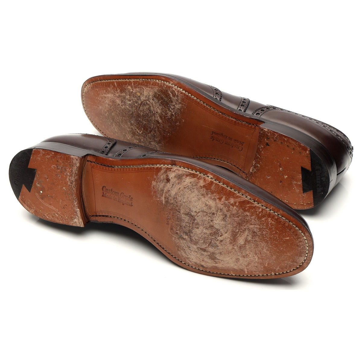 &#39;Chetwynd&#39; Dark Brown Leather Oxford Brogues UK 10 F