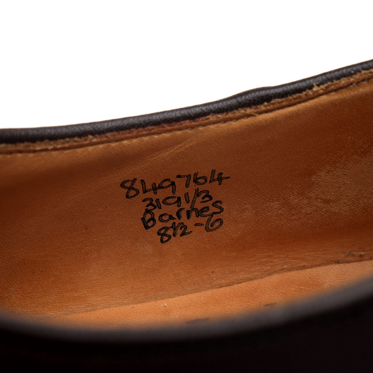 &#39;Barnes&#39; Dark Brown Leather Derby UK 8.5