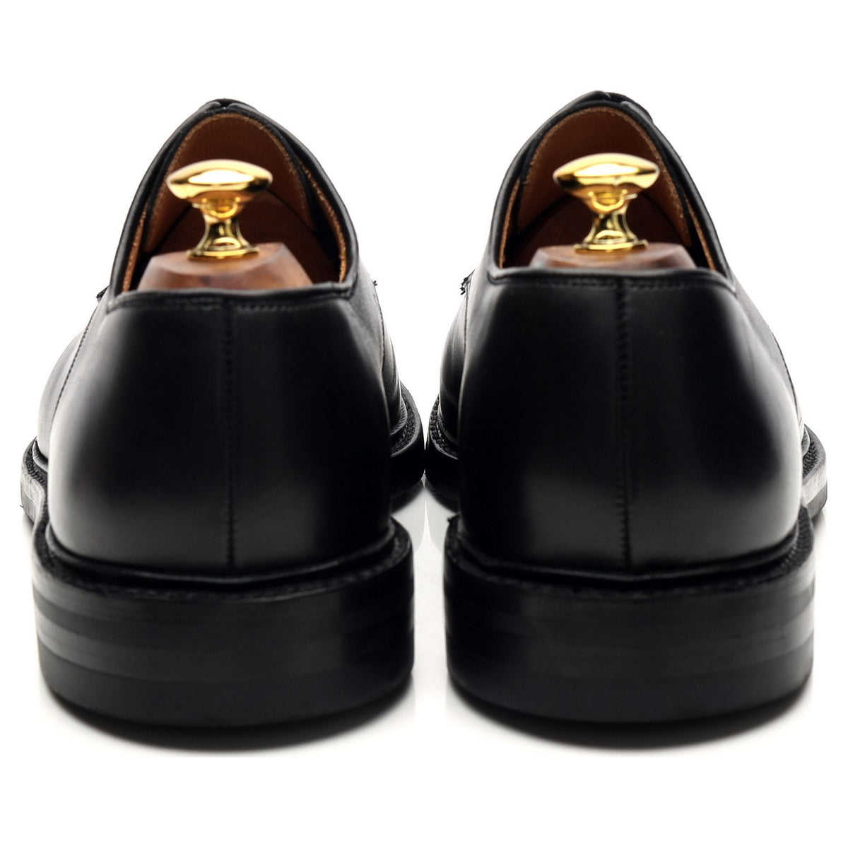 &#39;Ashdown&#39; Black Leather Derby UK 10 E