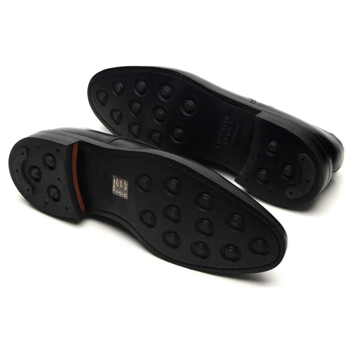 &#39;Ashdown&#39; Black Leather Derby UK 10 E