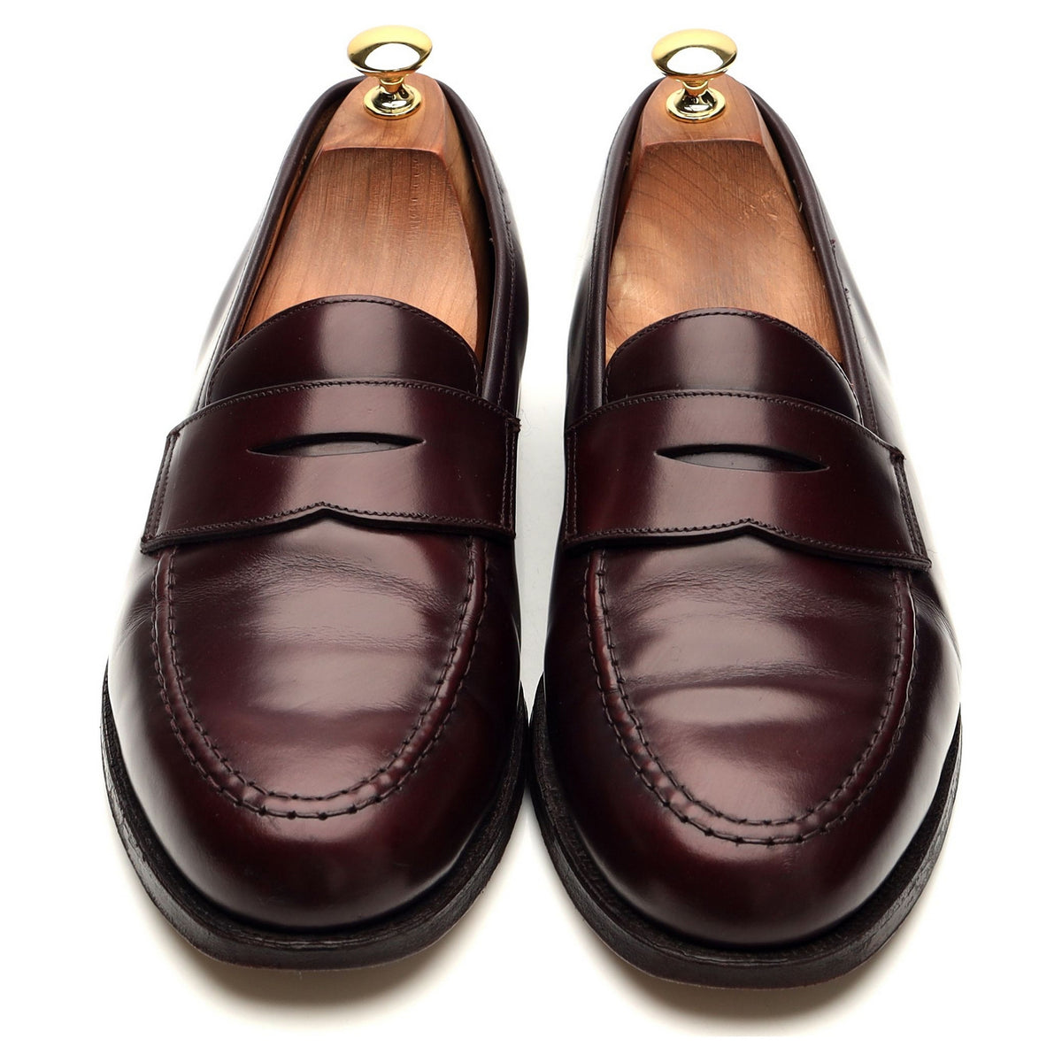 &#39;Boston&#39; Burgundy Leather Loafers UK 10 E