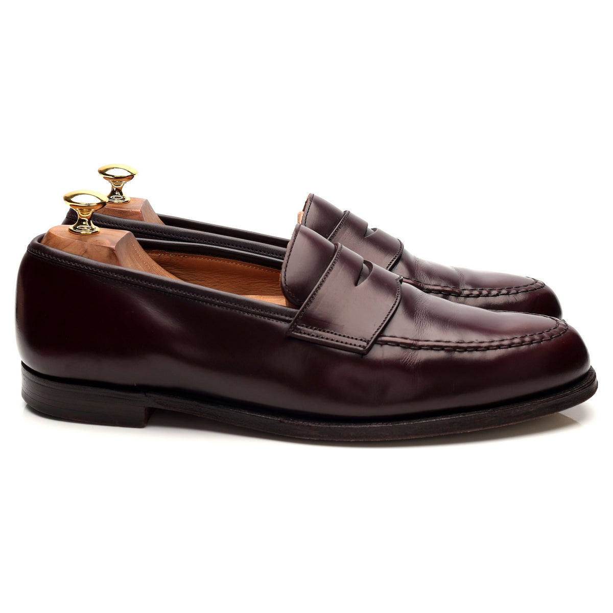 &#39;Boston&#39; Burgundy Leather Loafers UK 10 E