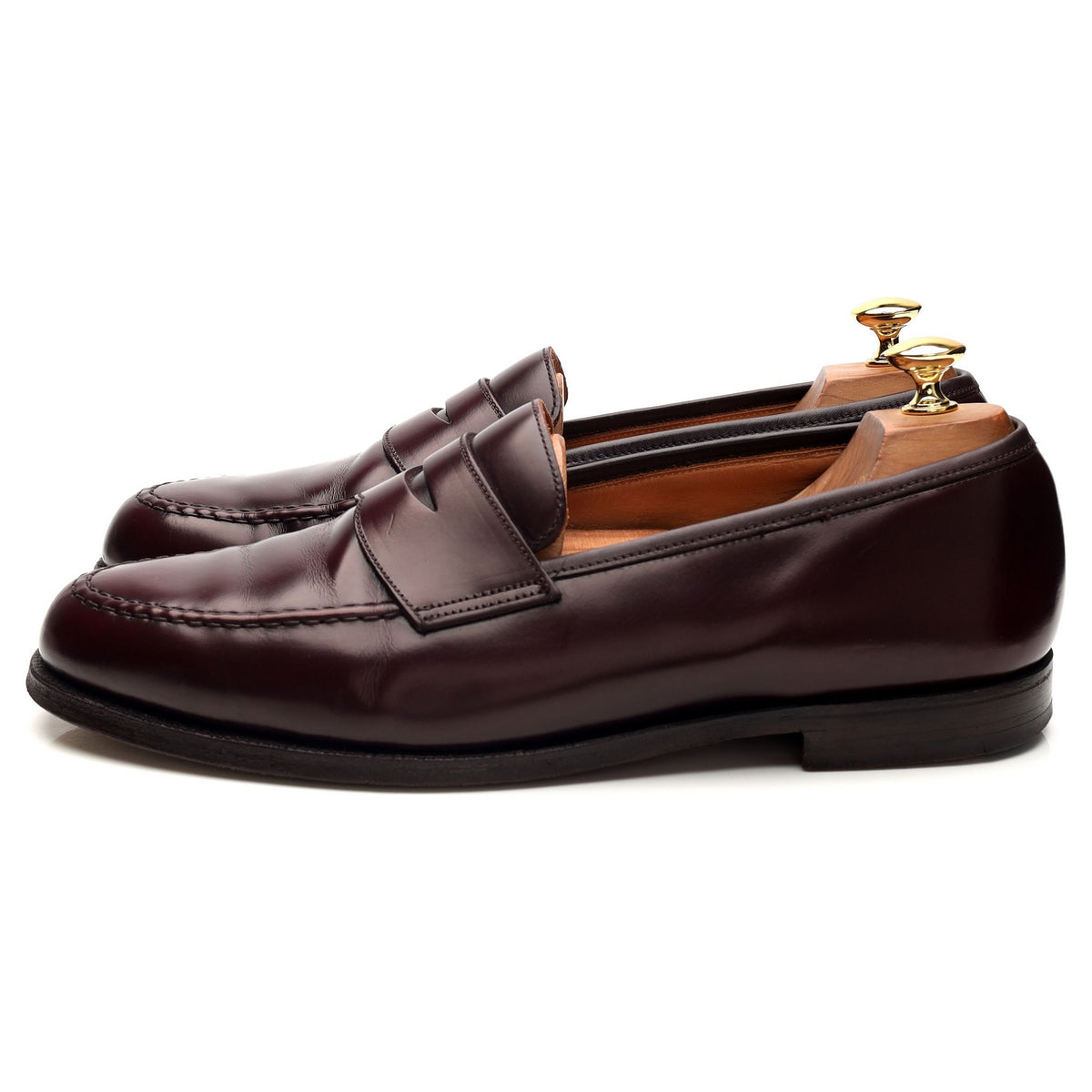 &#39;Boston&#39; Burgundy Leather Loafers UK 10 E