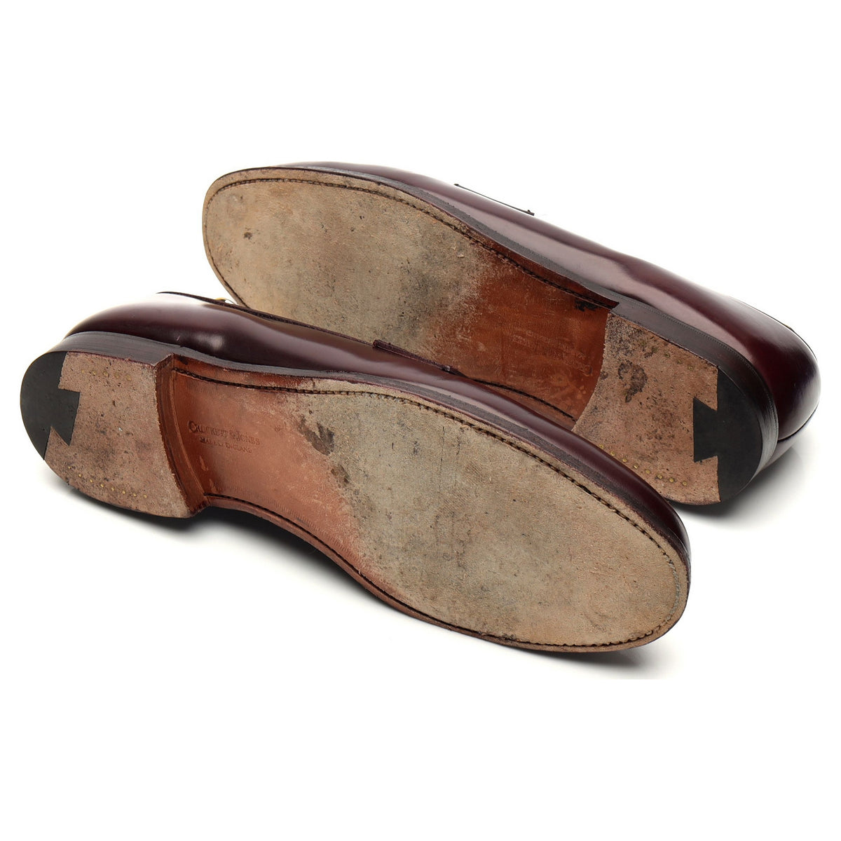 &#39;Boston&#39; Burgundy Leather Loafers UK 10 E
