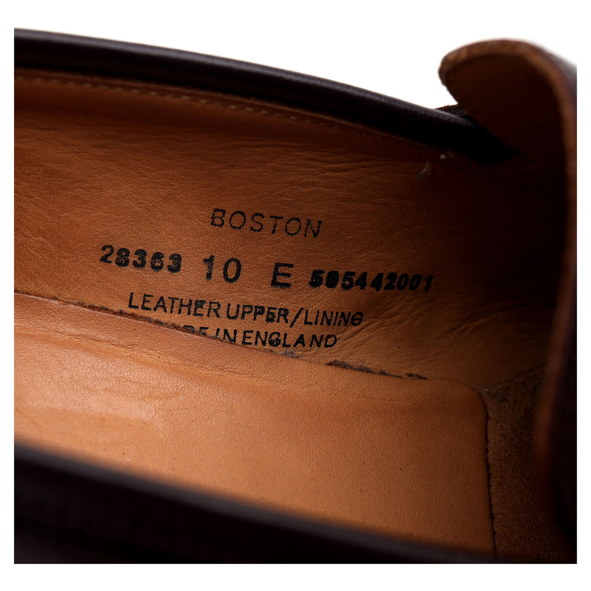 &#39;Boston&#39; Burgundy Leather Loafers UK 10 E