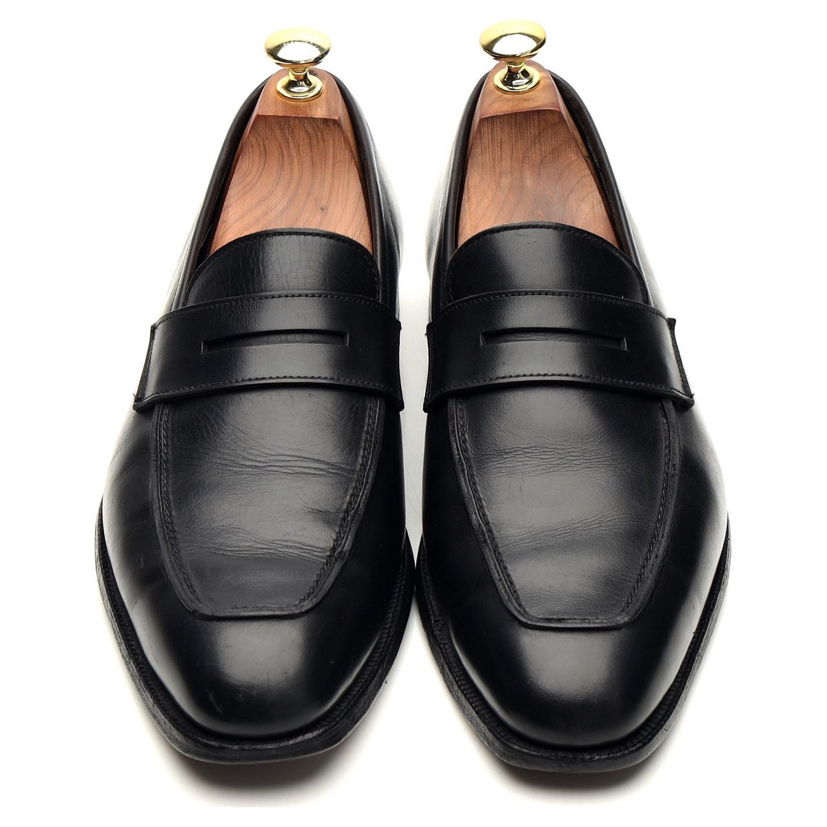 &#39;Marston&#39; Black Leather Loafers UK 7.5 E
