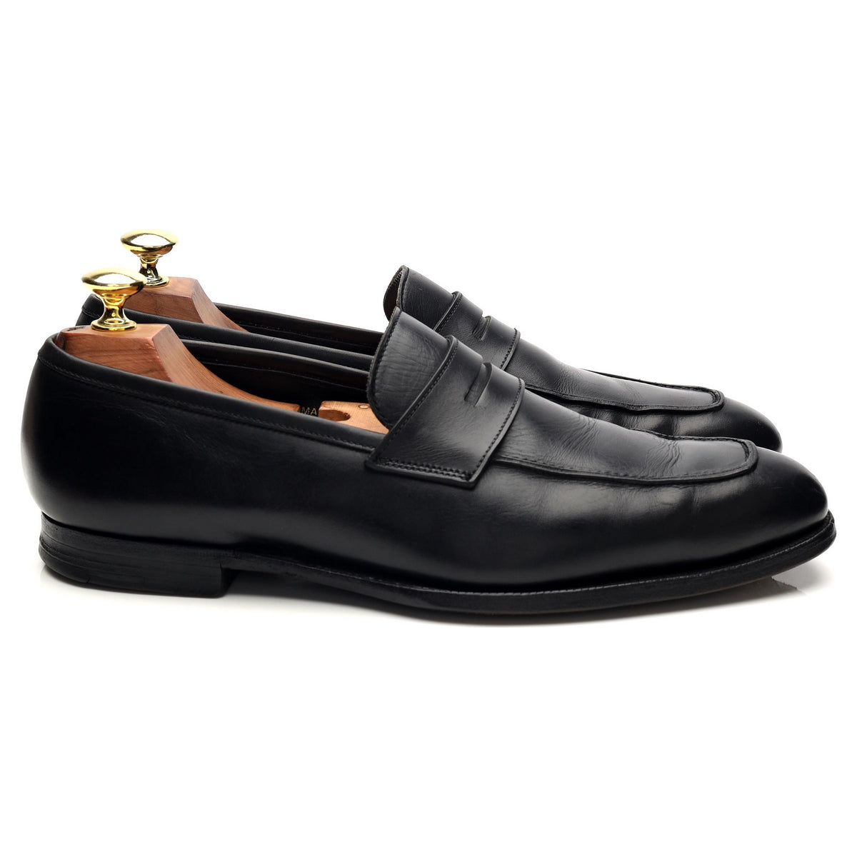 &#39;Marston&#39; Black Leather Loafers UK 7.5 E