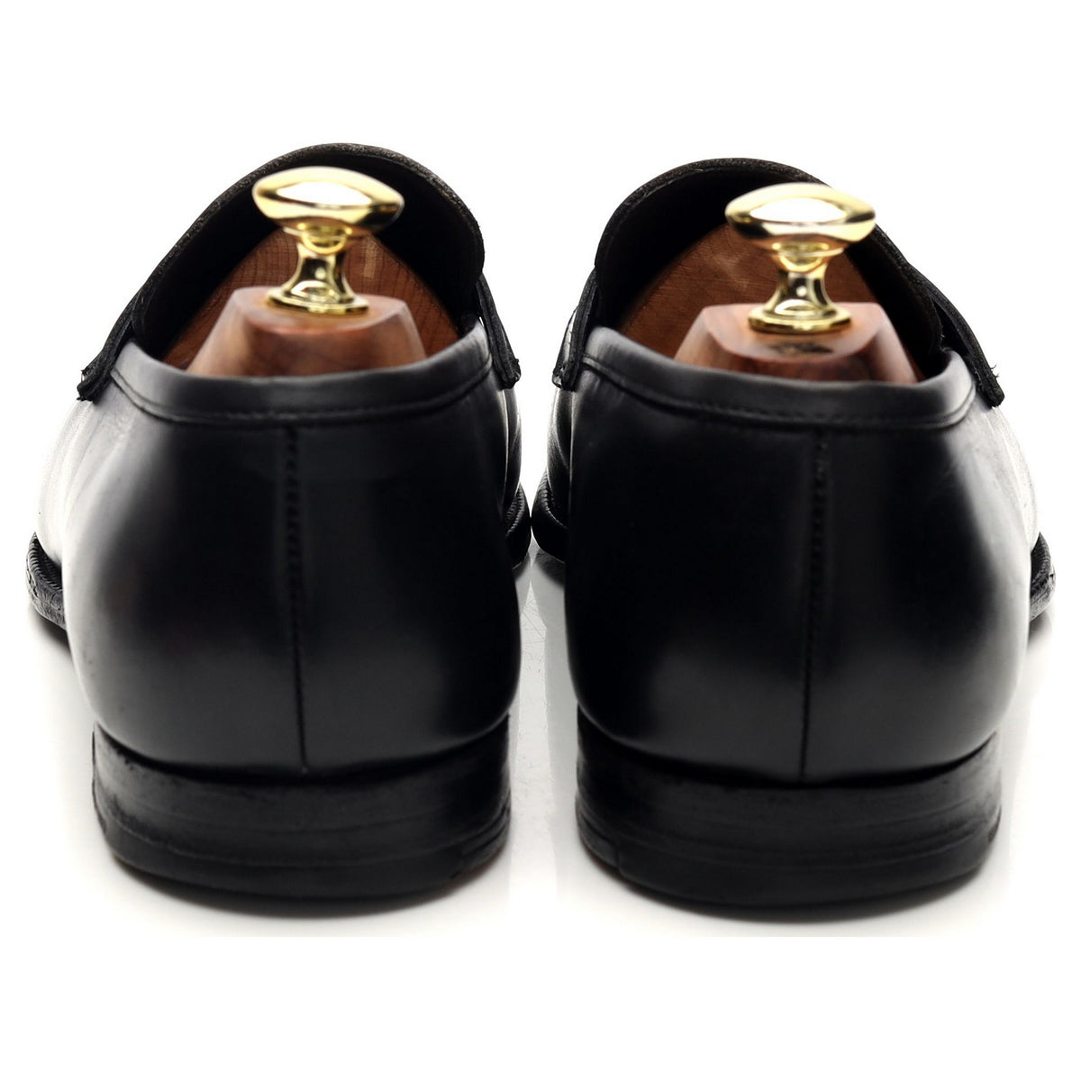 &#39;Marston&#39; Black Leather Loafers UK 7.5 E