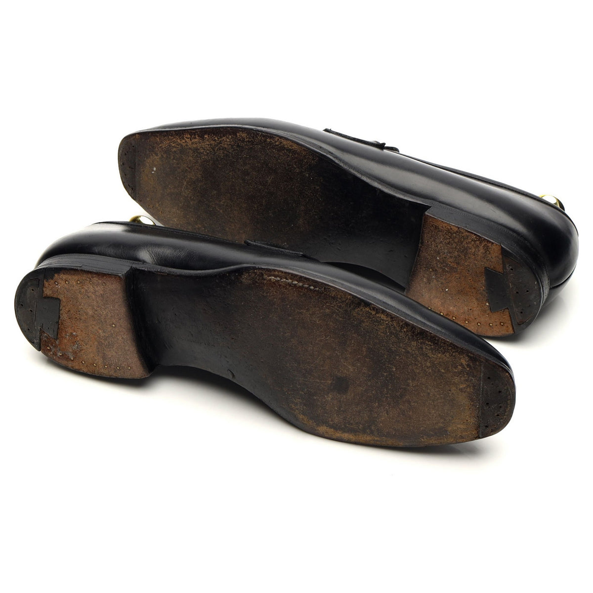 &#39;Marston&#39; Black Leather Loafers UK 7.5 E