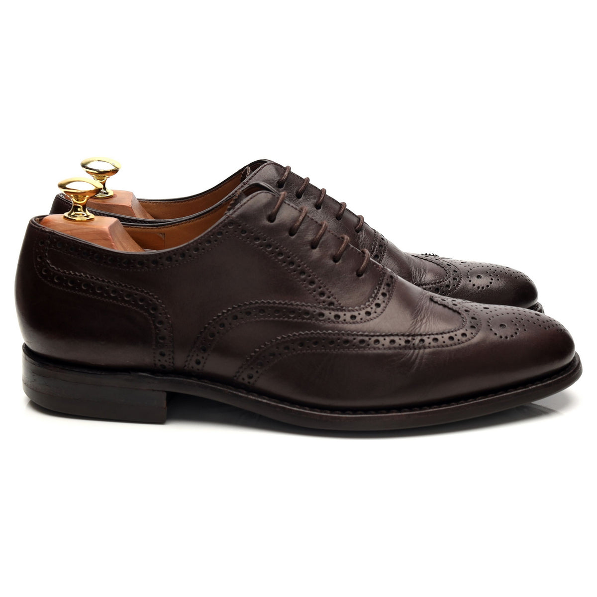 &#39;6018&#39; Dark Brown Leather Oxford Brogues UK 8.5 F