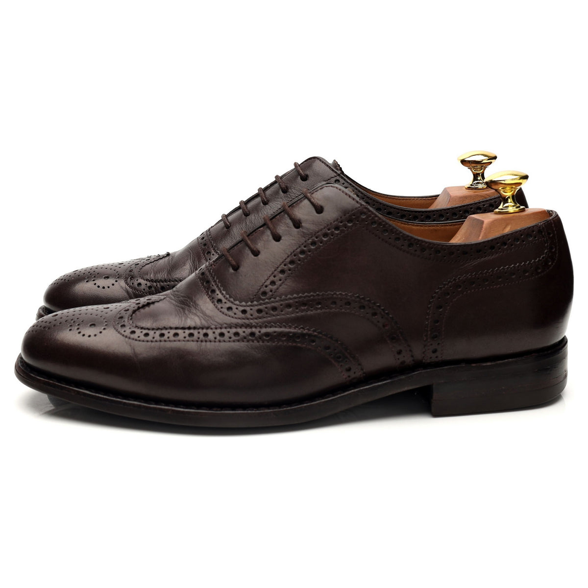 &#39;6018&#39; Dark Brown Leather Oxford Brogues UK 8.5 F