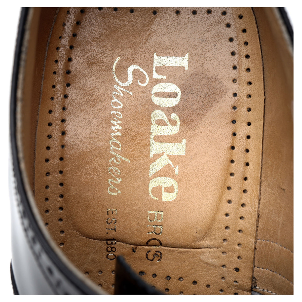 Vintage &#39;724B&#39; Black Leather Oxford UK 9.5 F