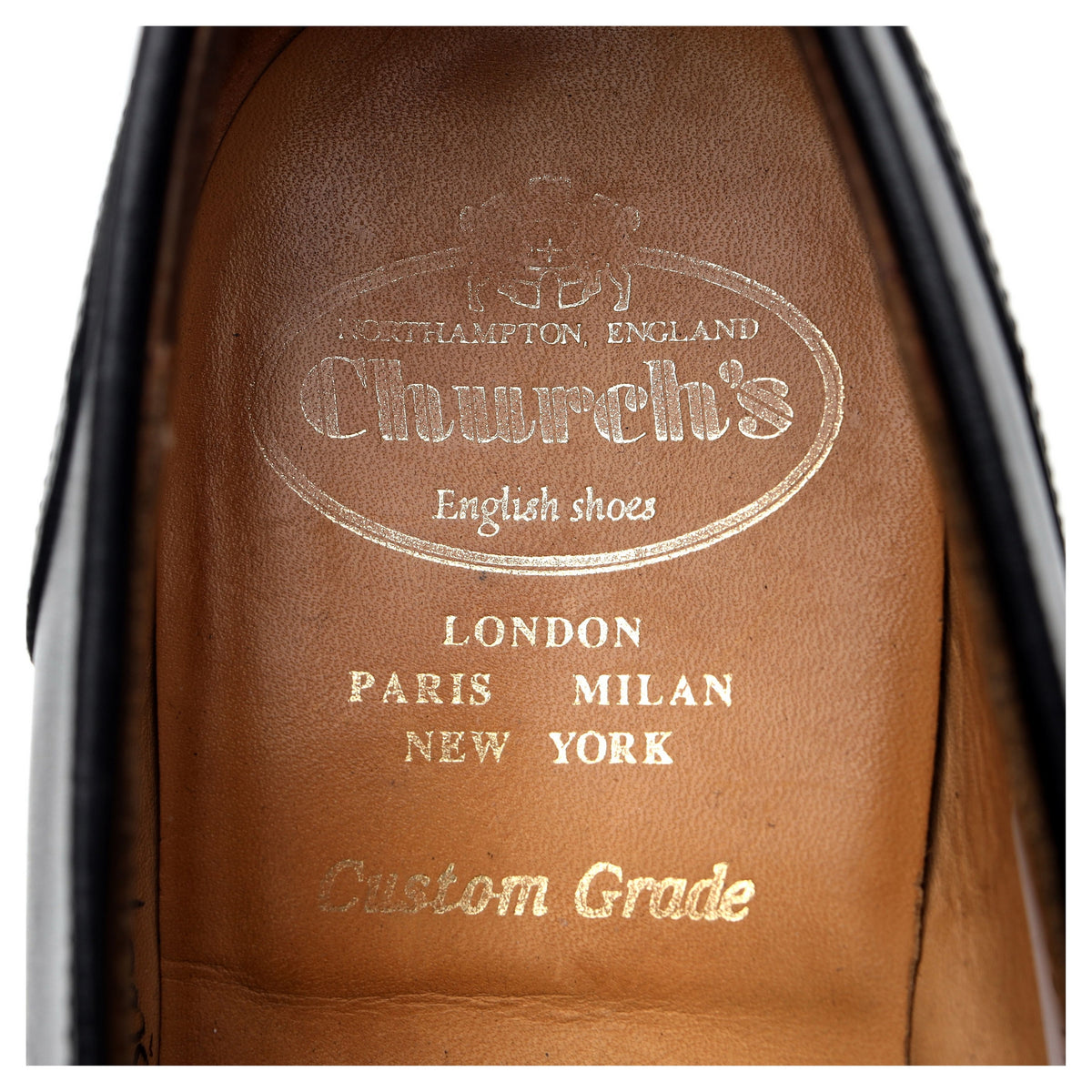 &#39;Salisbury&#39; Black Leather Loafers UK 6.5 G