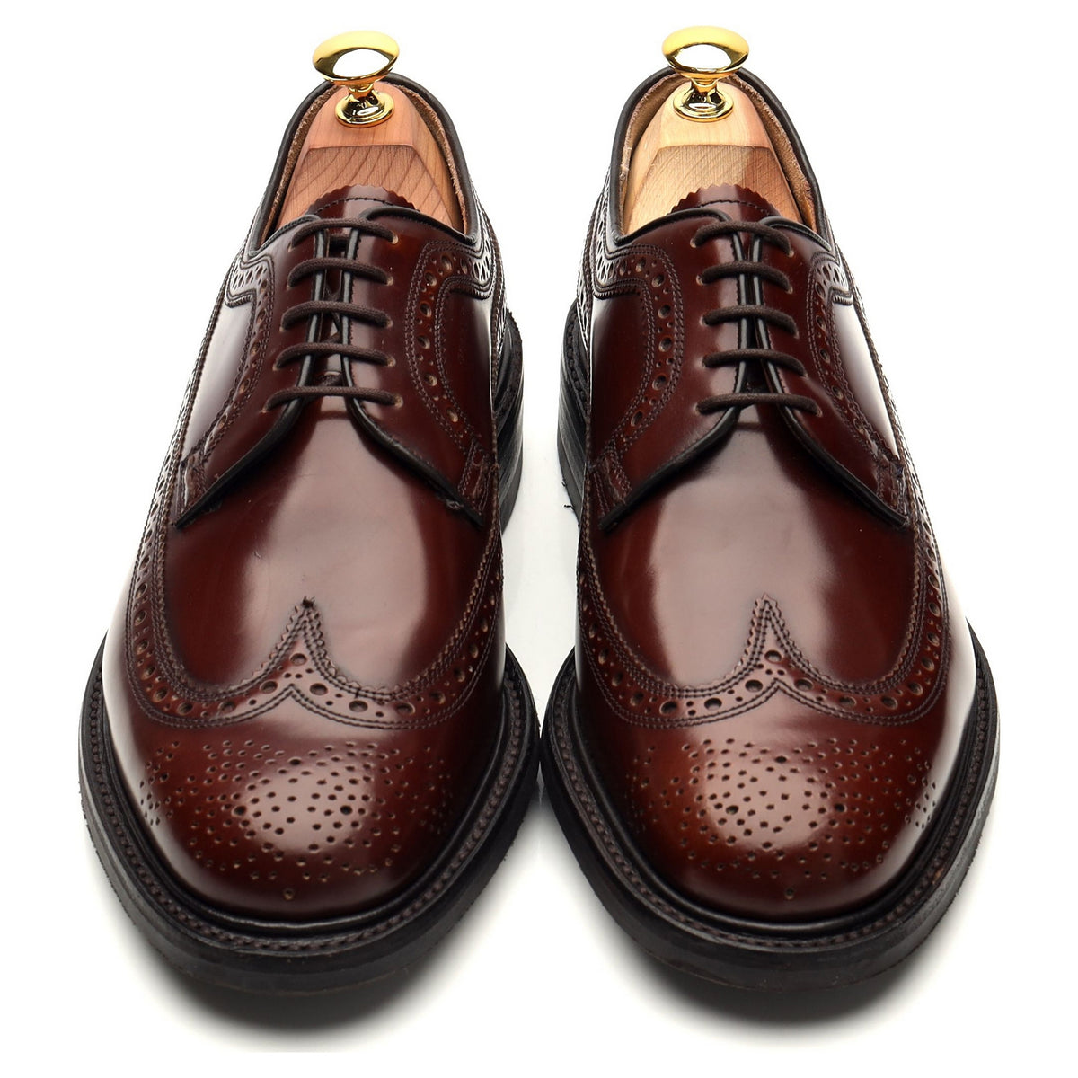 Charles Tyrwhitt Brown Leather Derby Brogues UK 7 F