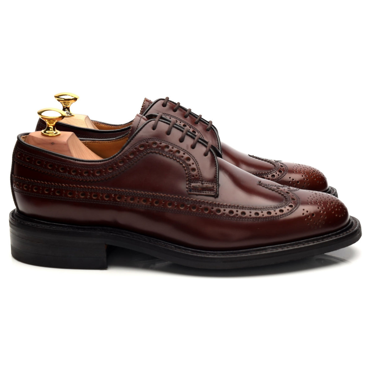 Charles Tyrwhitt Brown Leather Derby Brogues UK 7 F