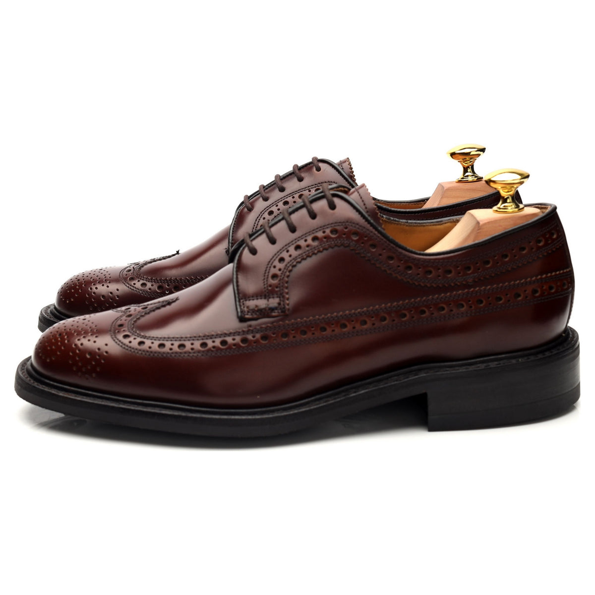 Charles Tyrwhitt Brown Leather Derby Brogues UK 7 F