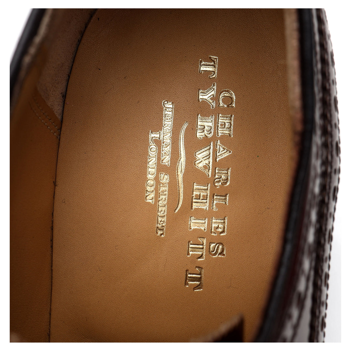 Charles Tyrwhitt Brown Leather Derby Brogues UK 7 F