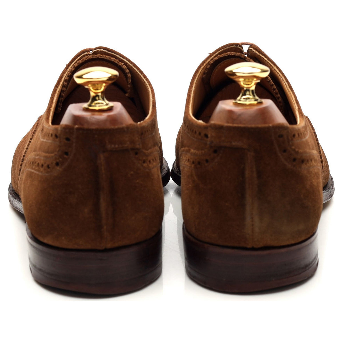 New &amp; Lingwood &#39;Chairman&#39; Snuff Brown Suede Oxford Brogues UK 9.5