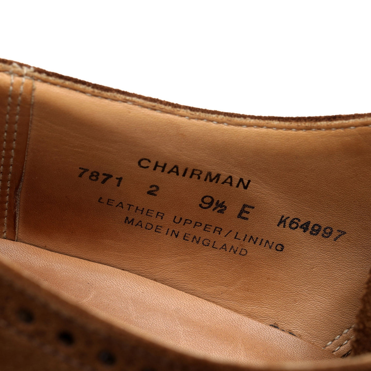 New &amp; Lingwood &#39;Chairman&#39; Snuff Brown Suede Oxford Brogues UK 9.5