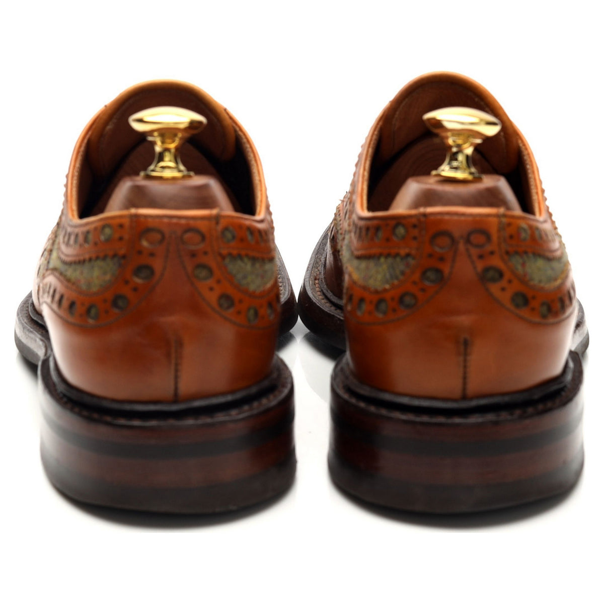 Herring &#39;Dartmoor&#39; Tan Brown Leather Derby Brogues UK 6.5 F