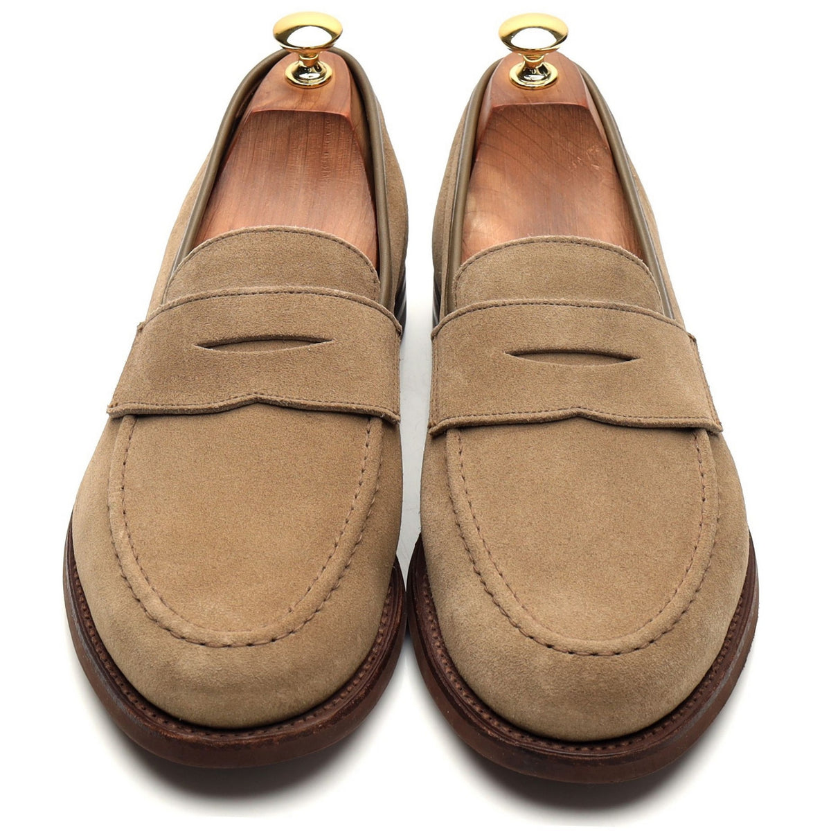 &#39;Harvard 2&#39; Khaki Suede Loafers UK 9.5 E
