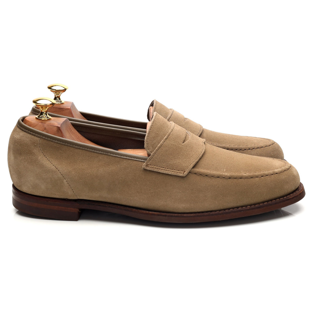 &#39;Harvard 2&#39; Khaki Suede Loafers UK 9.5 E