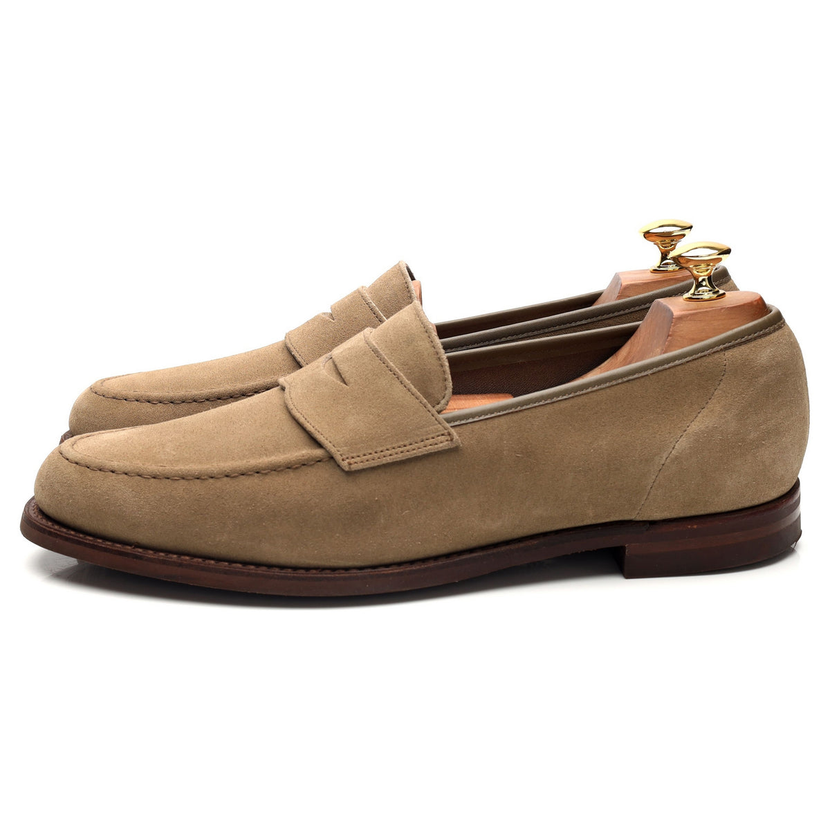 &#39;Harvard 2&#39; Khaki Suede Loafers UK 9.5 E