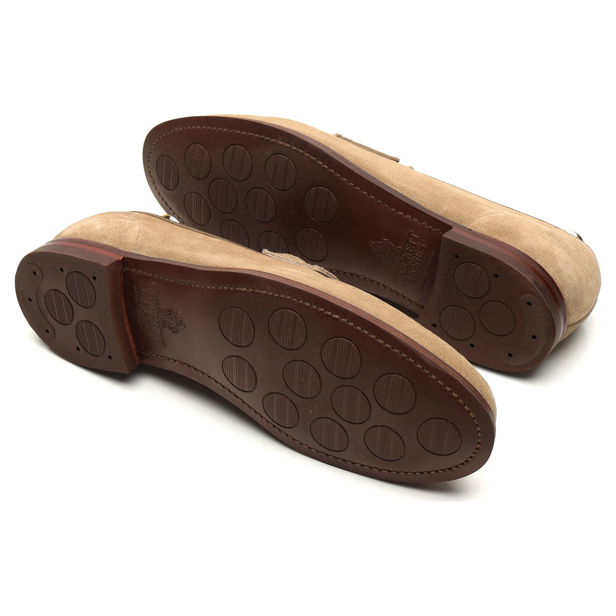&#39;Harvard 2&#39; Khaki Suede Loafers UK 9.5 E