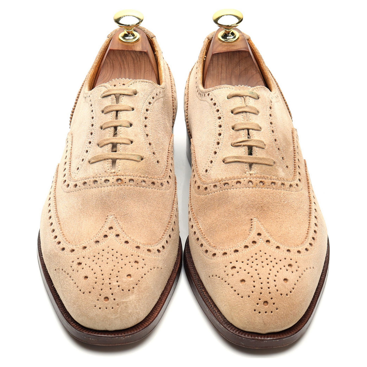 &#39;Ludgate 2&#39; Cream Suede Oxford Brogues UK 7.5 F