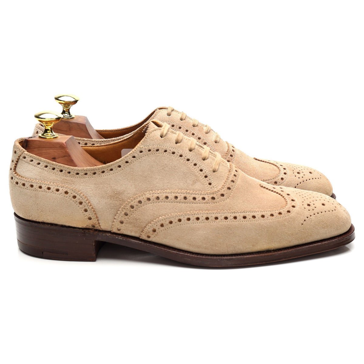 &#39;Ludgate 2&#39; Cream Suede Oxford Brogues UK 7.5 F