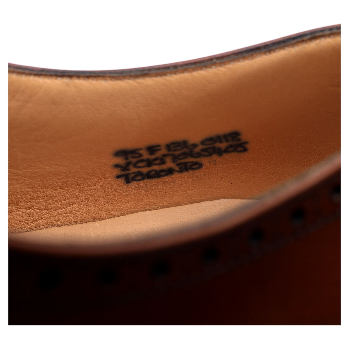 &#39;Toronto&#39; Tan Brown Leather Oxford Semi Brogues UK 9.5 F