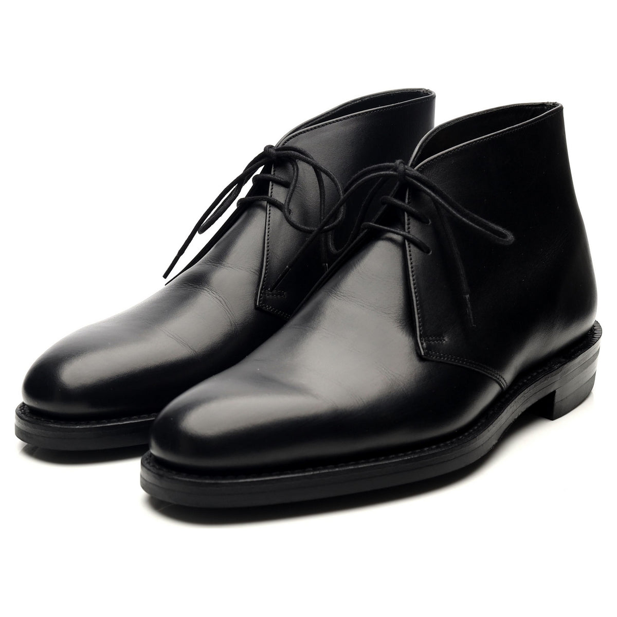 1880 &#39;Pimlico&#39; Black Leather Chukka Boots UK 7 F