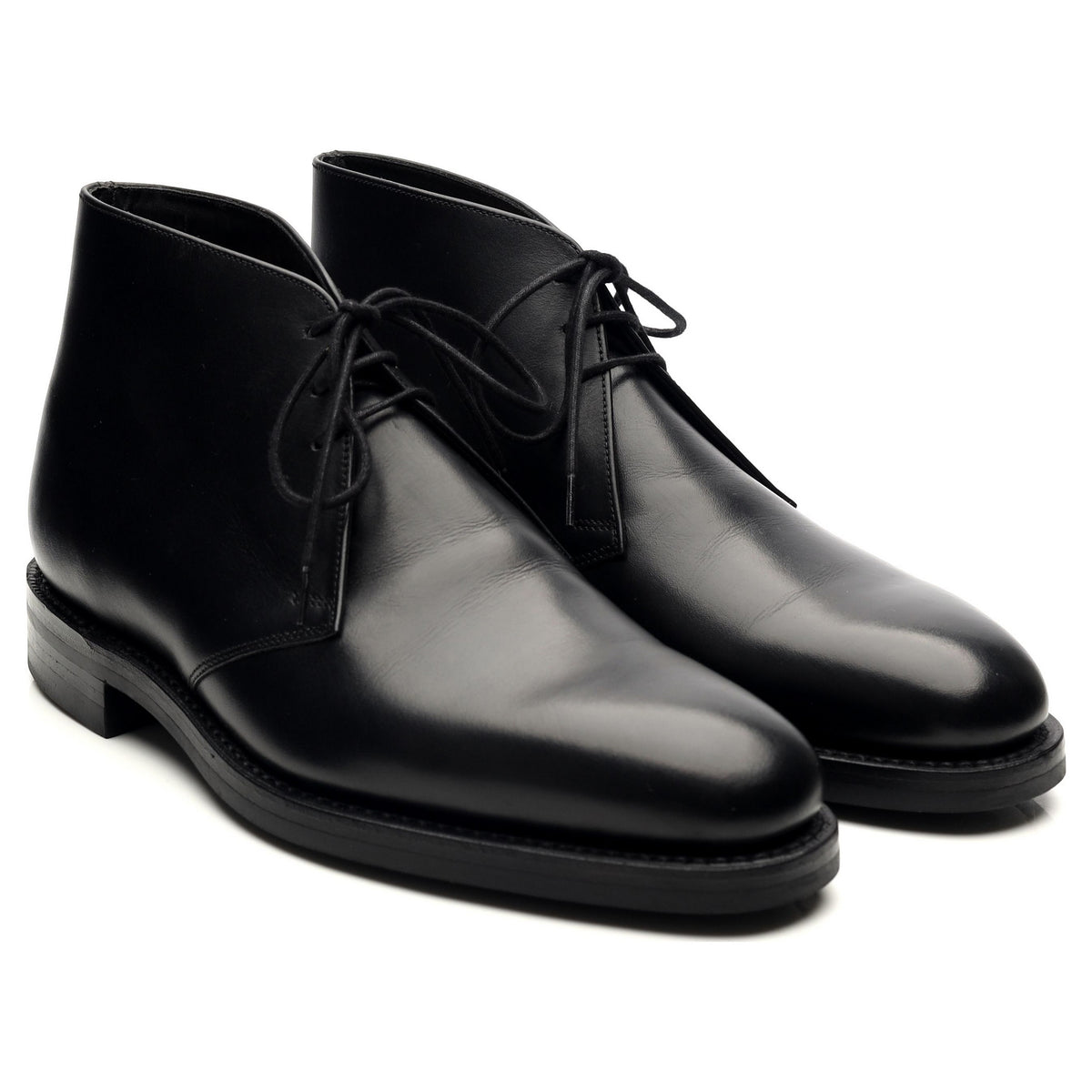 1880 &#39;Pimlico&#39; Black Leather Chukka Boots UK 7 F