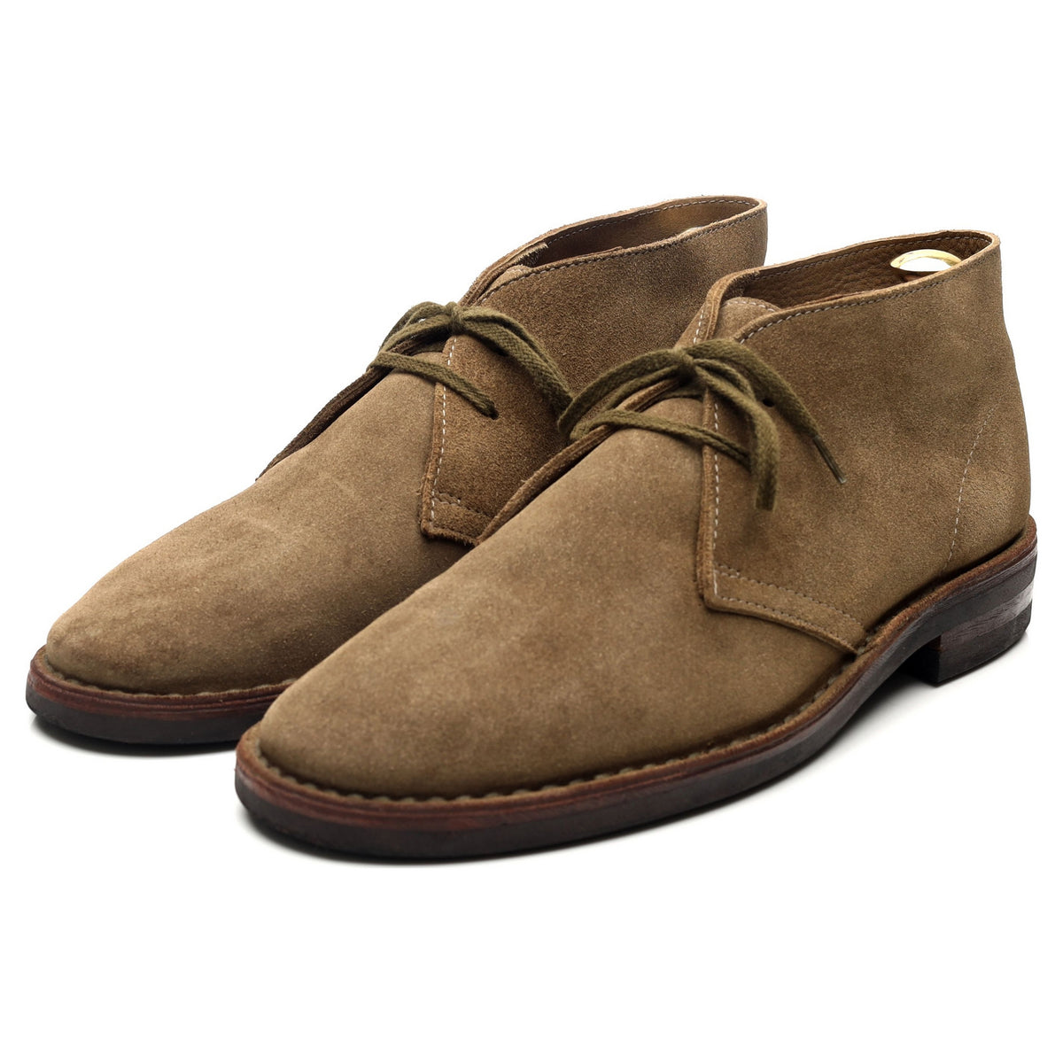 &#39;Clifford&#39; Taupe Brown Suede Chukka Boots UK 10.5