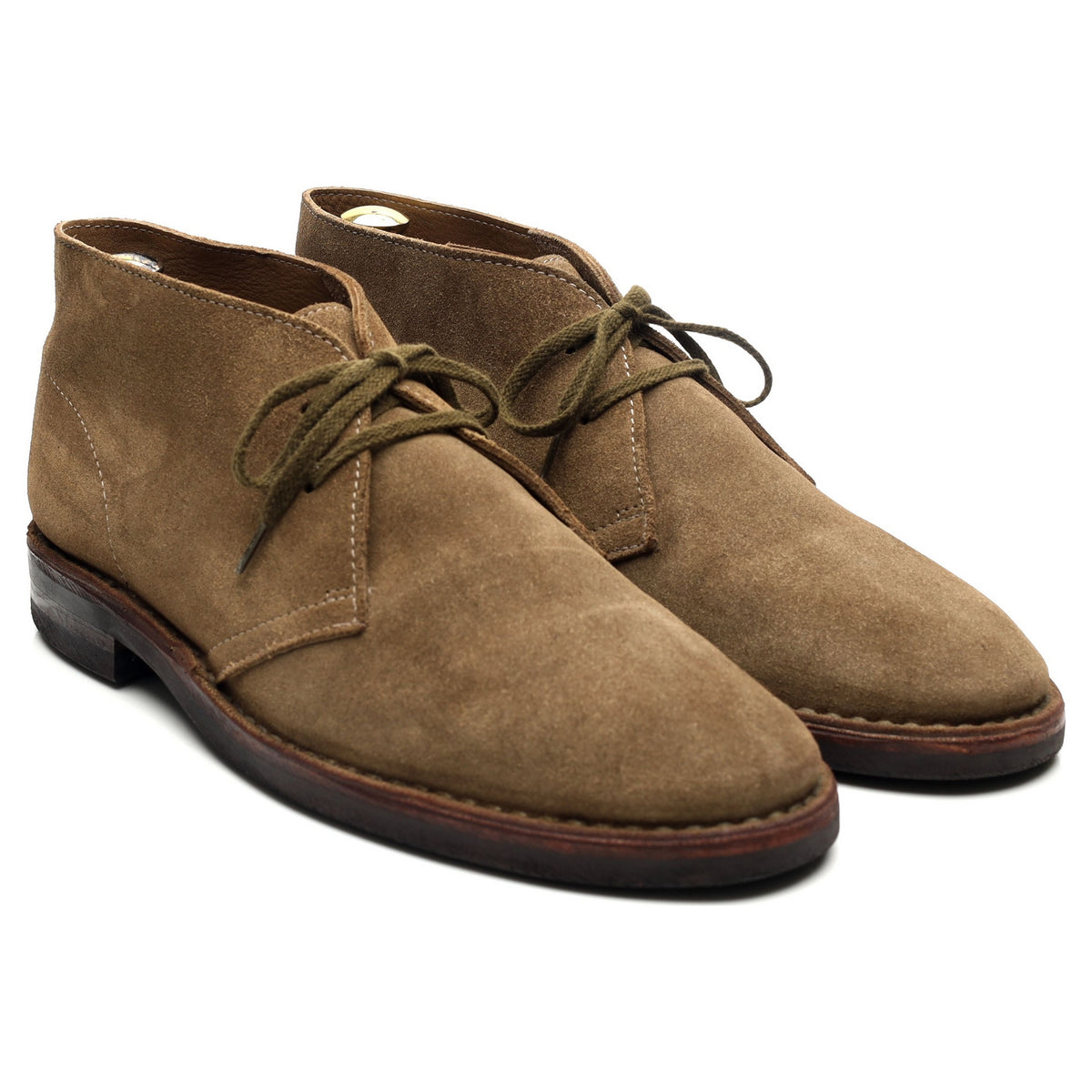 &#39;Clifford&#39; Taupe Brown Suede Chukka Boots UK 10.5