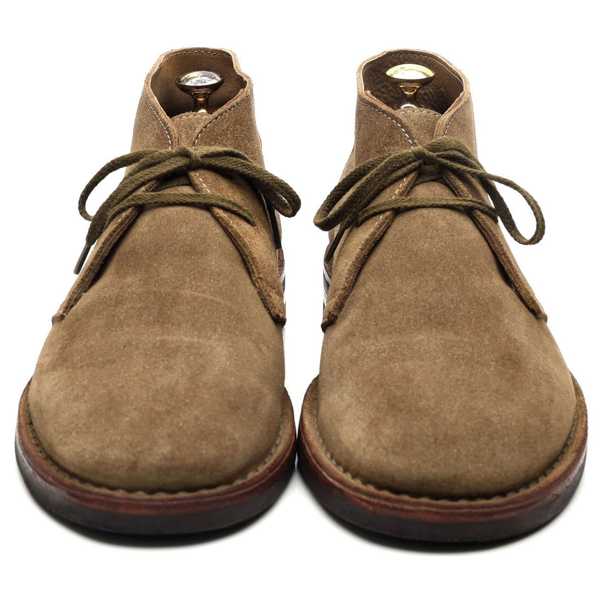 &#39;Clifford&#39; Taupe Brown Suede Chukka Boots UK 10.5