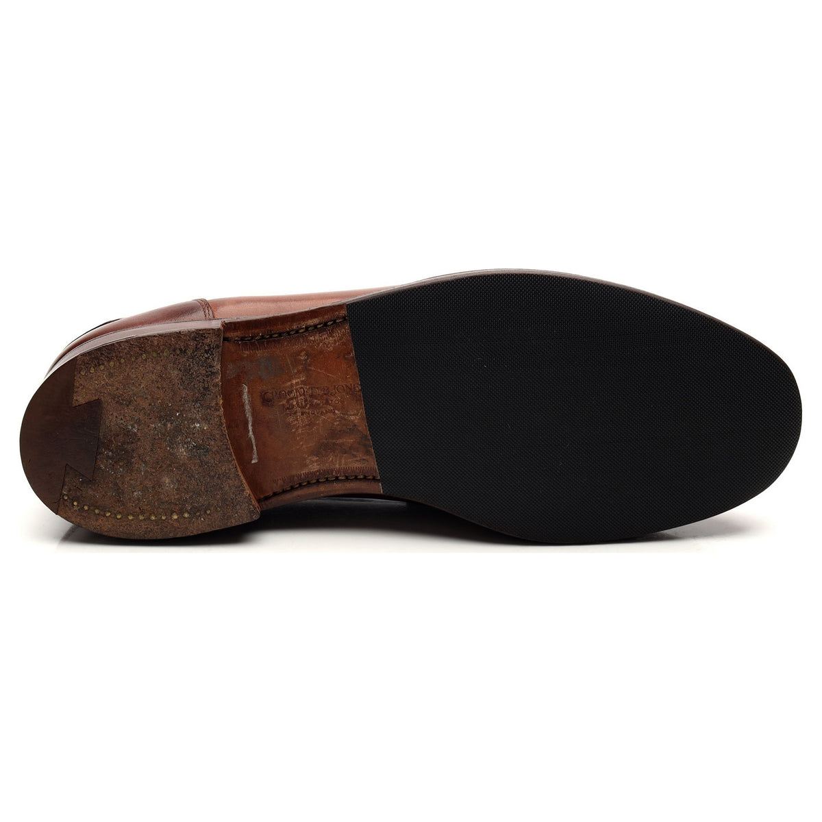 &#39;Princeton&#39; Tan Brown Leather Loafers UK 7.5 E