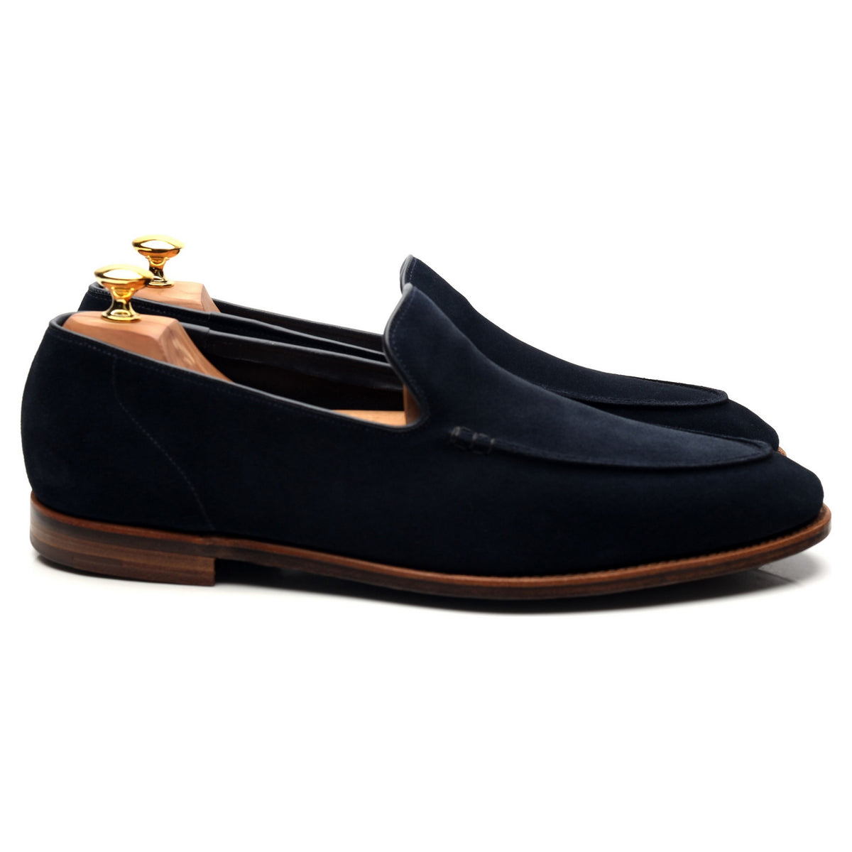 &#39;Salcombe&#39; Blue Suede Loafers UK 11.5 E