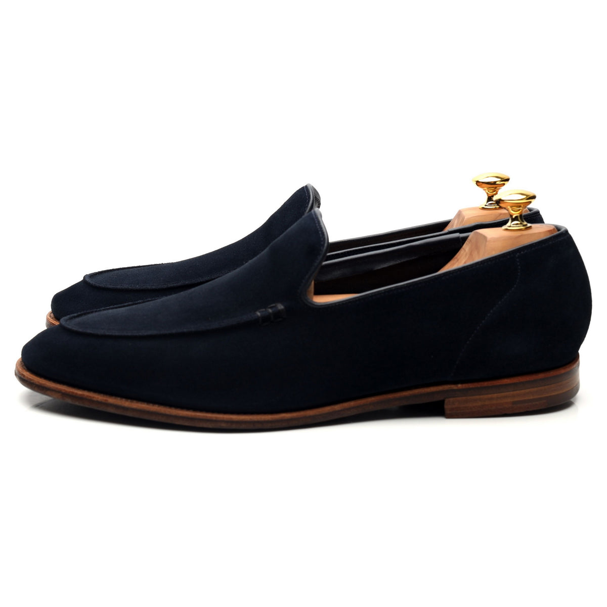 &#39;Salcombe&#39; Blue Suede Loafers UK 11.5 E