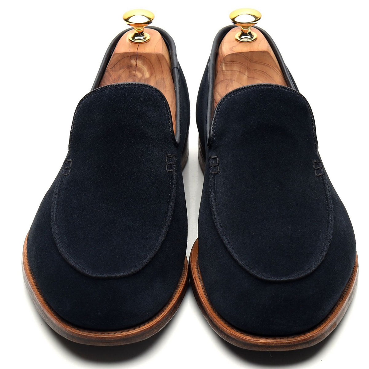 &#39;Salcombe&#39; Blue Suede Loafers UK 11.5 E