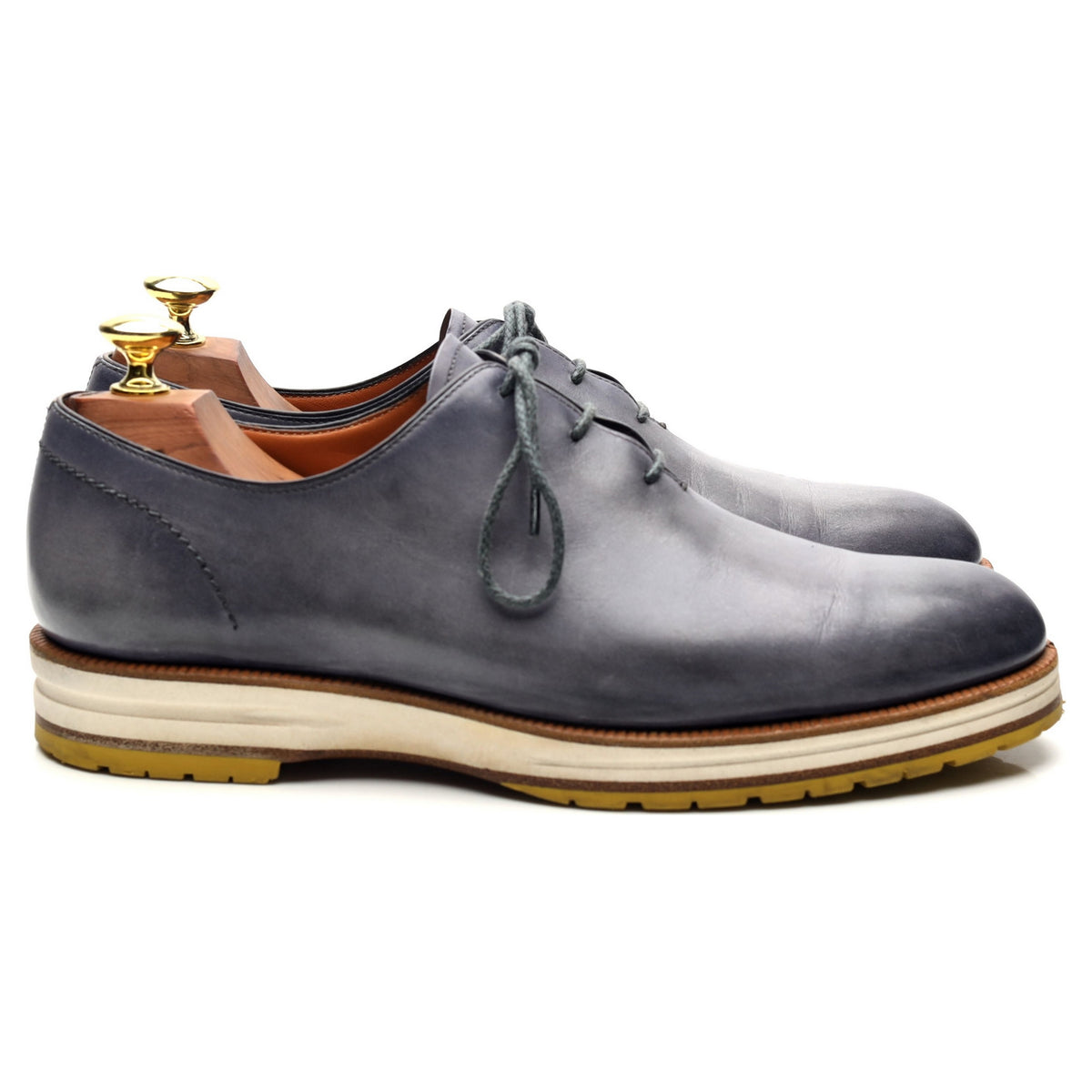 &#39;Alessio&#39; Blue Leather Wholecut Oxford UK 7