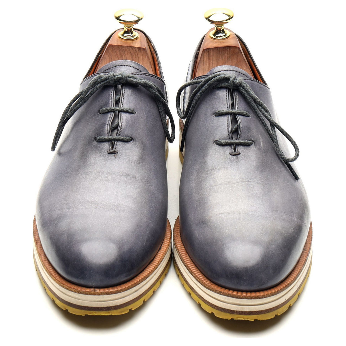 &#39;Alessio&#39; Blue Leather Wholecut Oxford UK 7