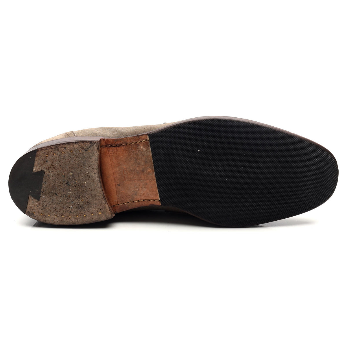 &#39;Widnes&#39; Stone Suede Loafers UK 9.5 G