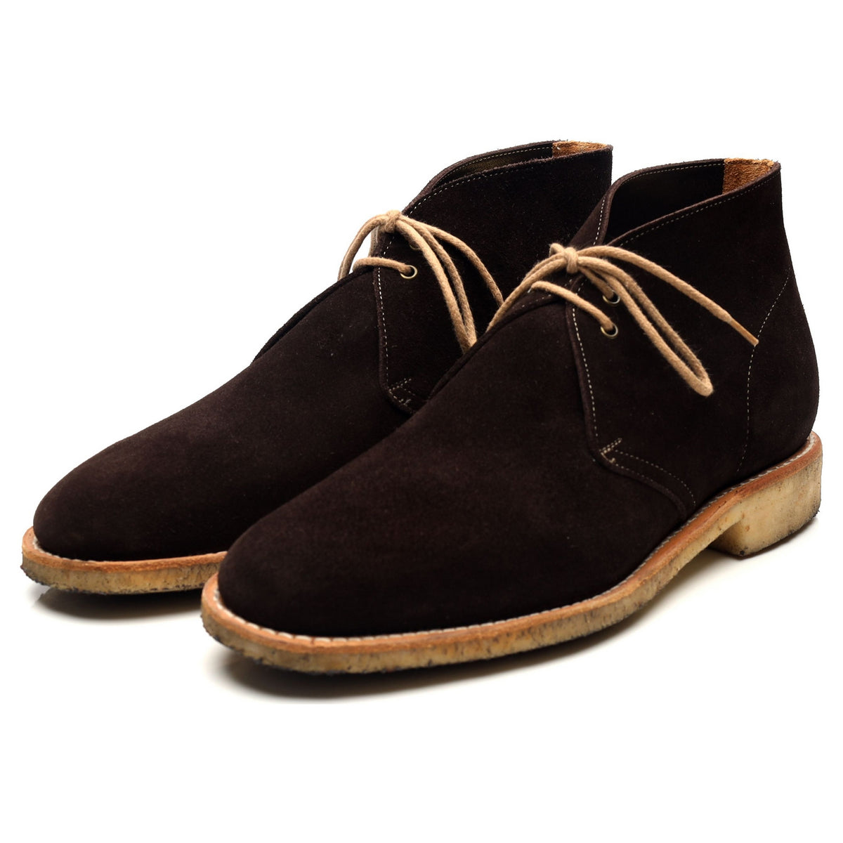 &#39;Sahara&#39; Dark Brown Suede Chukka Boots UK 8 F