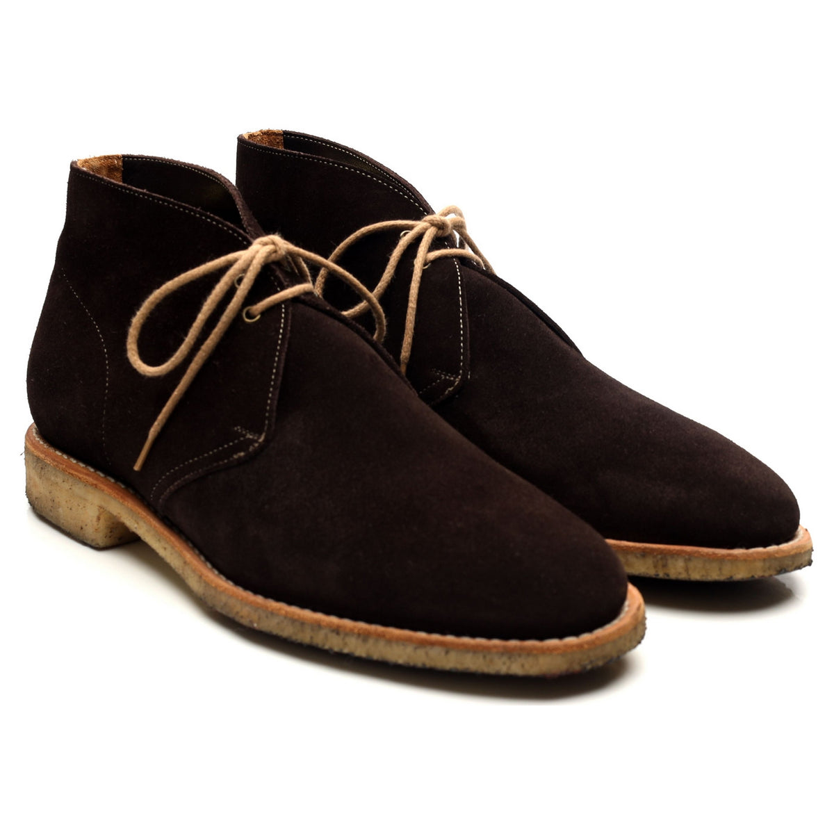 &#39;Sahara&#39; Dark Brown Suede Chukka Boots UK 8 F